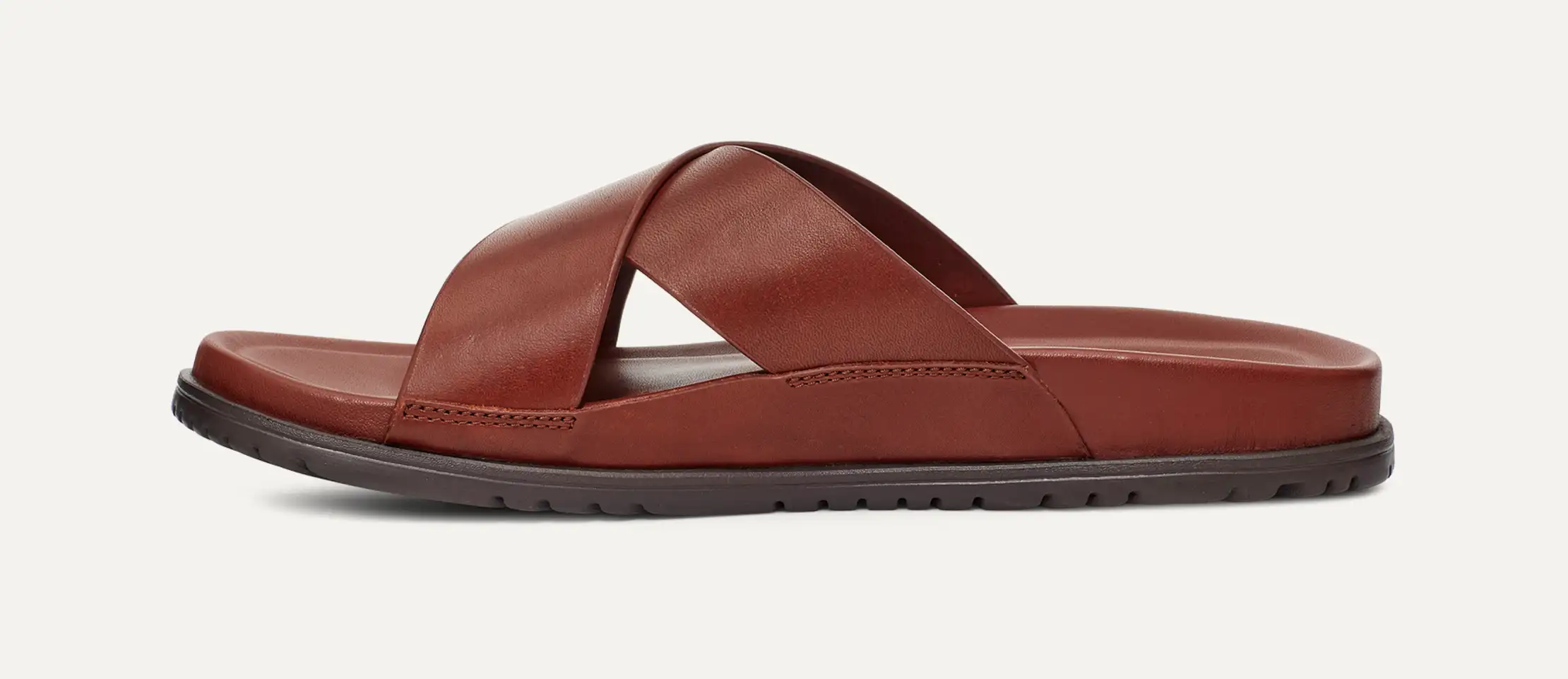 【関税&送料込】UGG Sandals Brown UGG Leather Sandals | Brown | FARFETCH